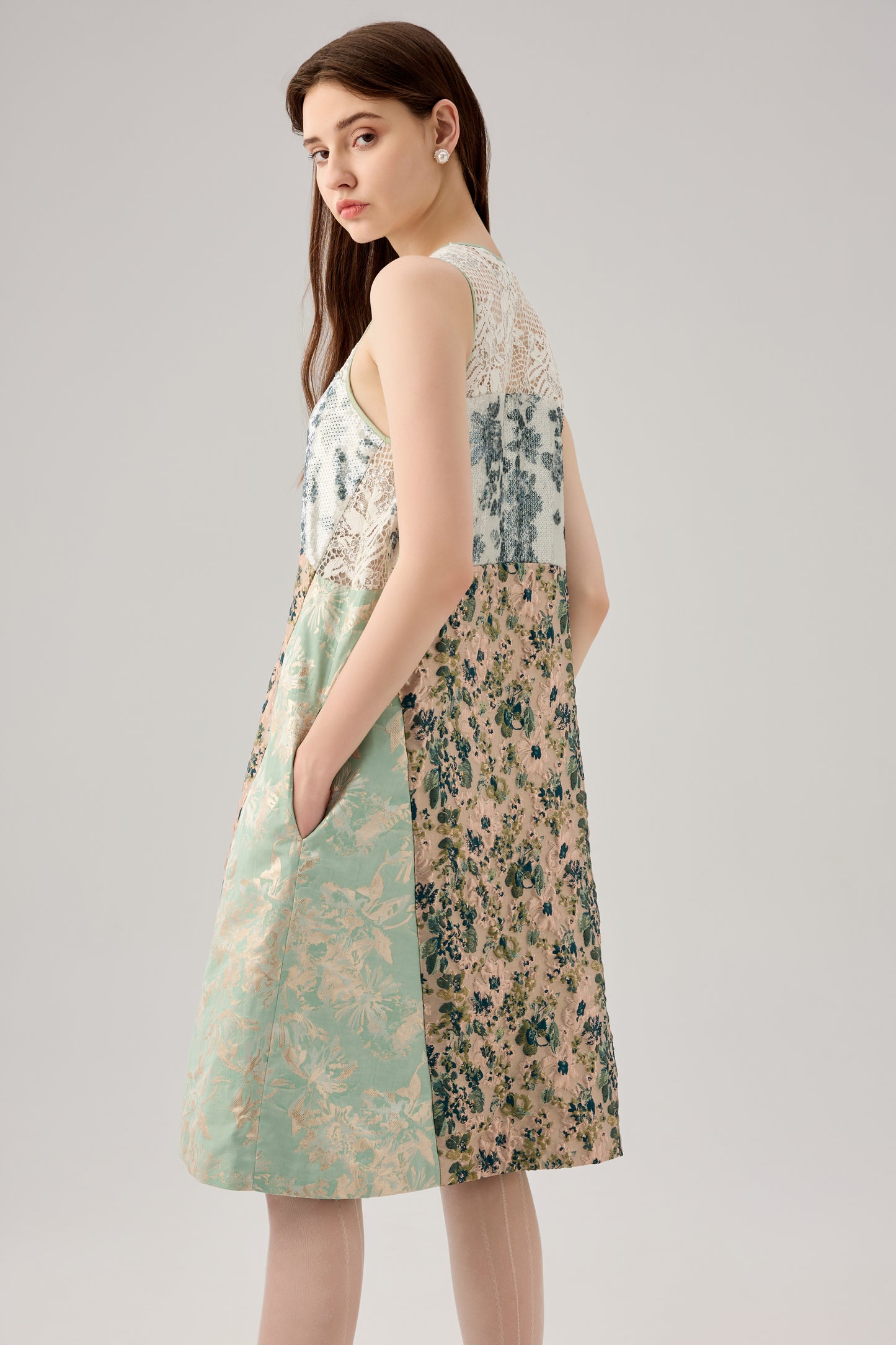 Patchwork A line dress