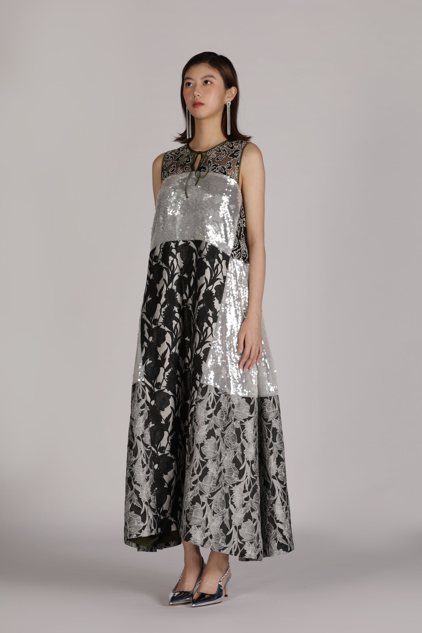 Patchwork Sequin Dress