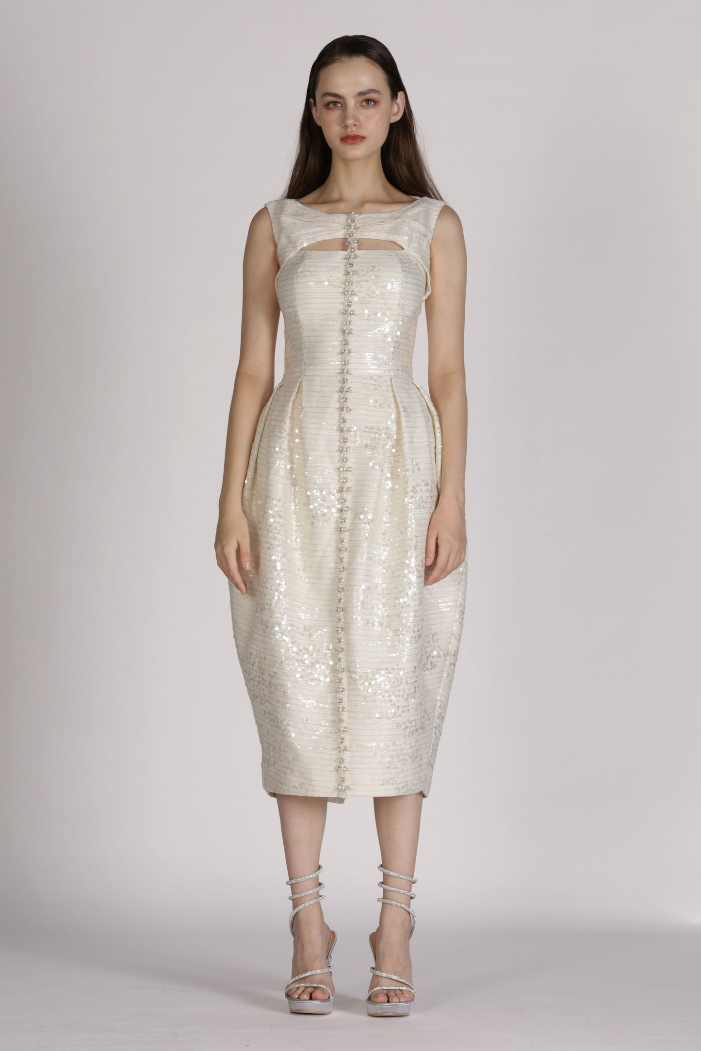 Embroidered Midi Dress