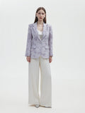 Lavender Rose Jacquard silk Blazer