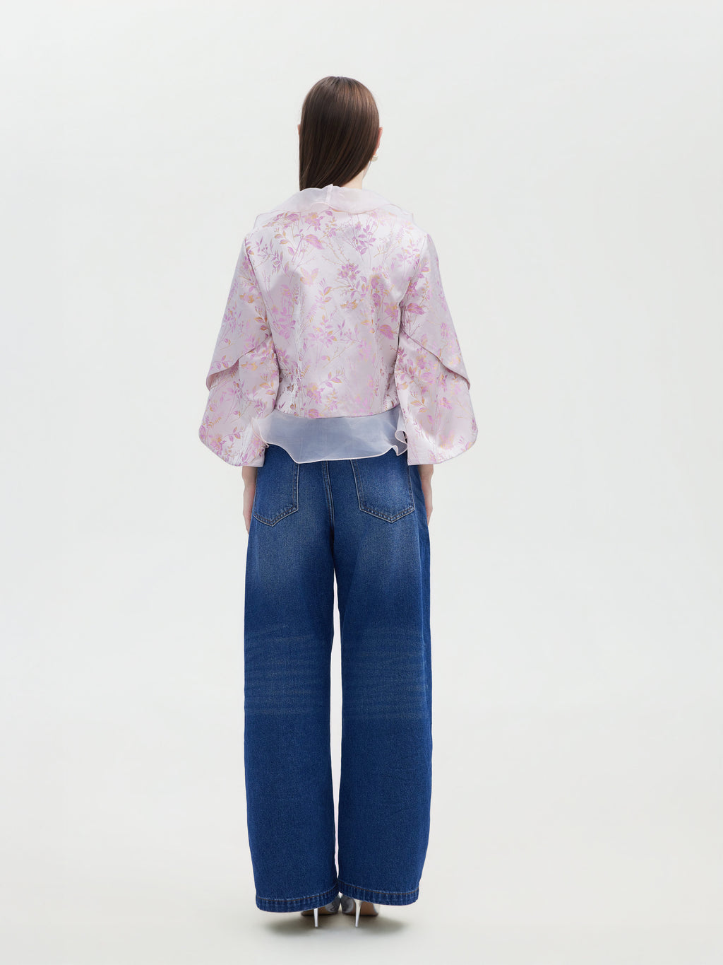 PINK JACQUARD ORGANZA JACKET