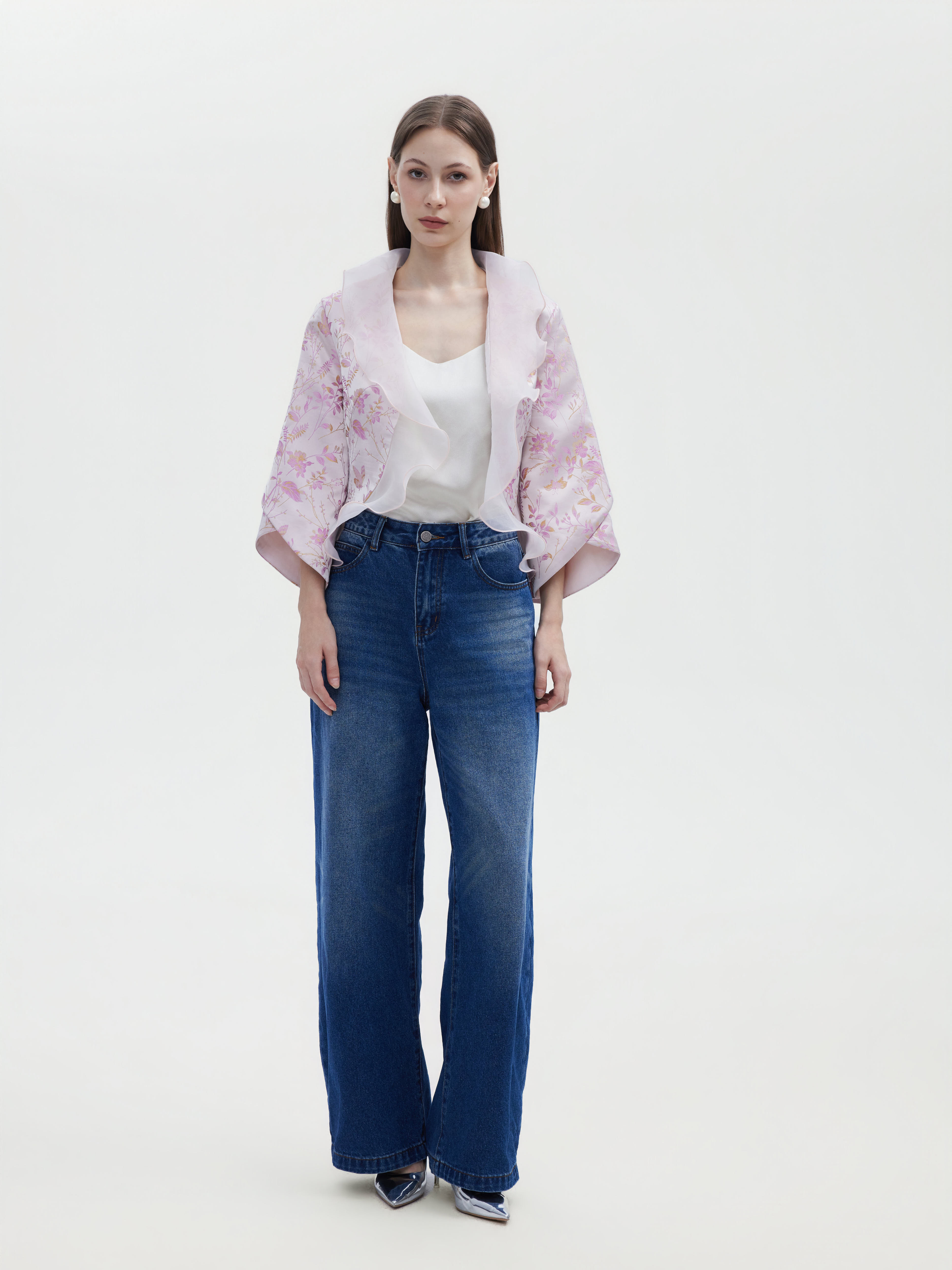 PINK JACQUARD ORGANZA JACKET