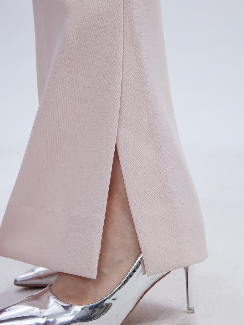 PINK HIGH WAIST FLARE TROUSERS