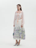 BLUSH PINK ROSE CHIFFON TOP