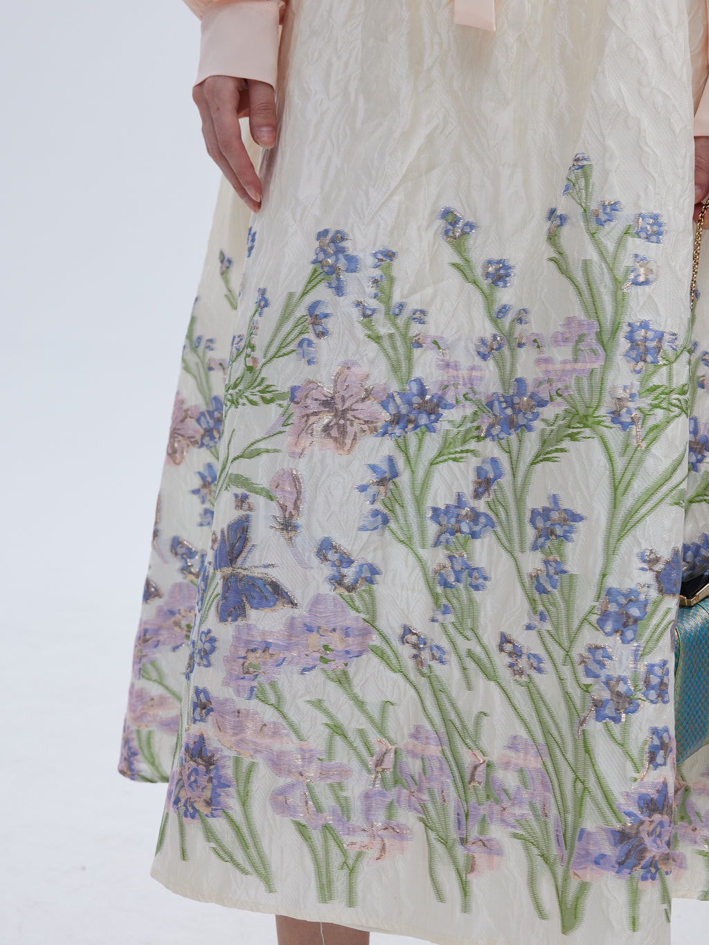 FLORAL GARDEN BORDER PRINT MIDI SKIRT