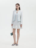 PASTEL TWEED TRIM JACKET