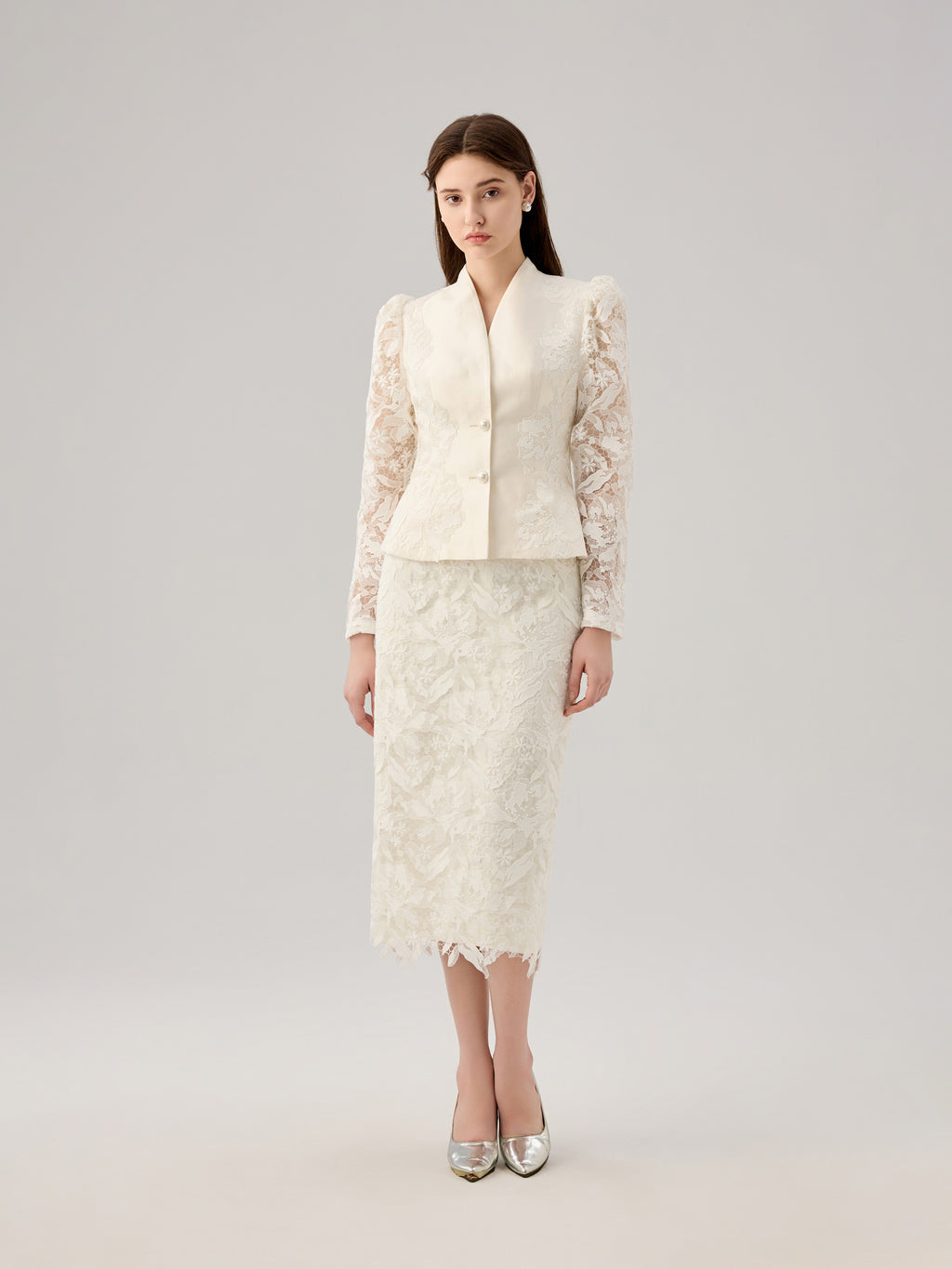 CLASSIC WHITE LACE JACKET