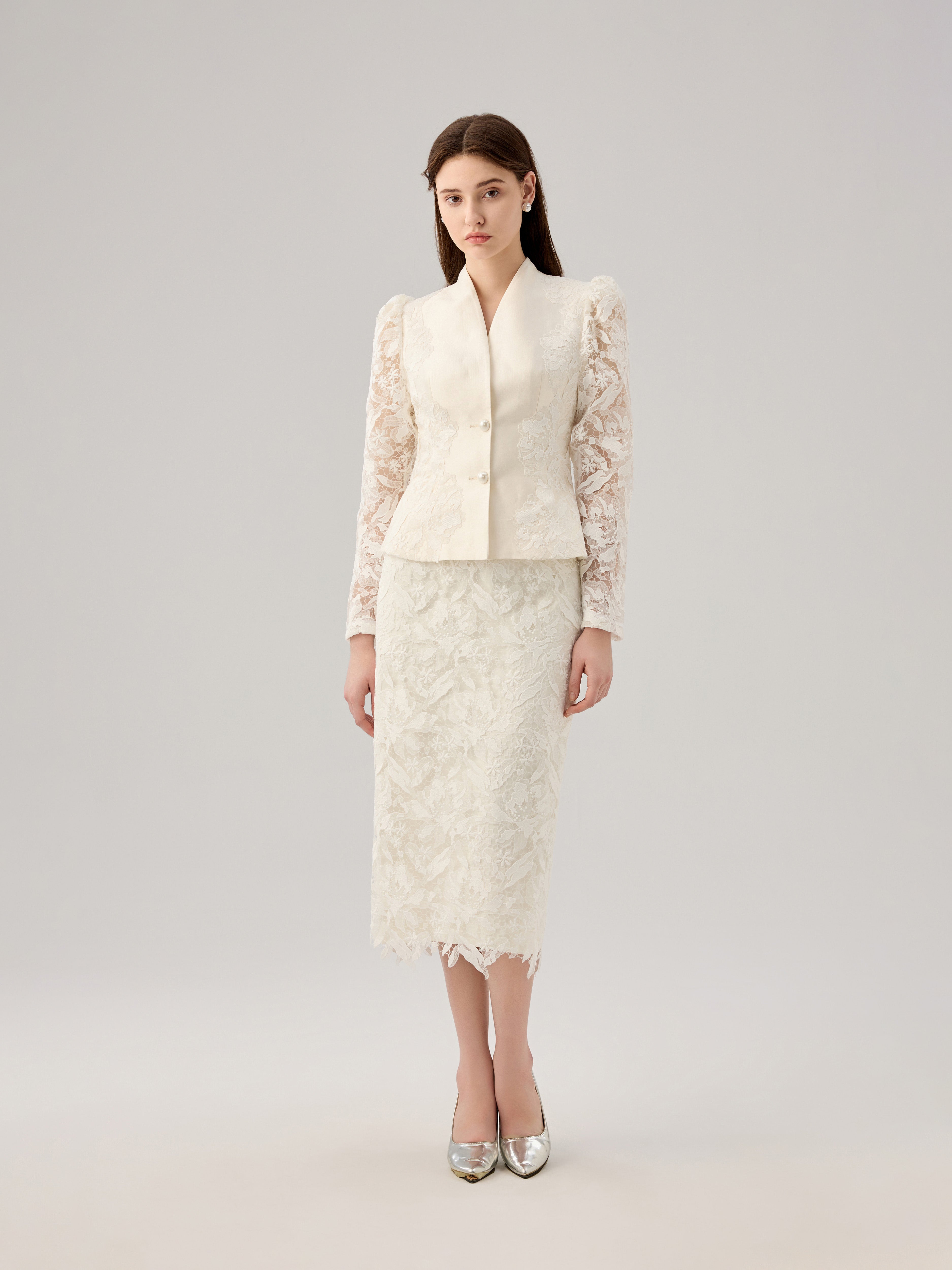 CLASSIC WHITE LACE JACKET