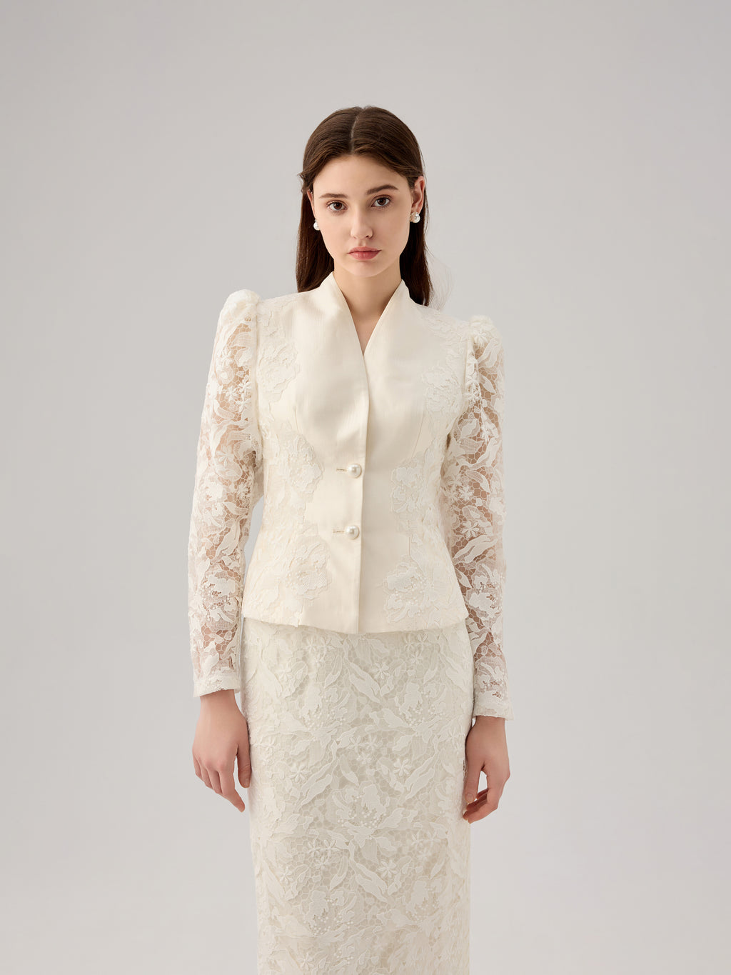 CLASSIC WHITE LACE JACKET