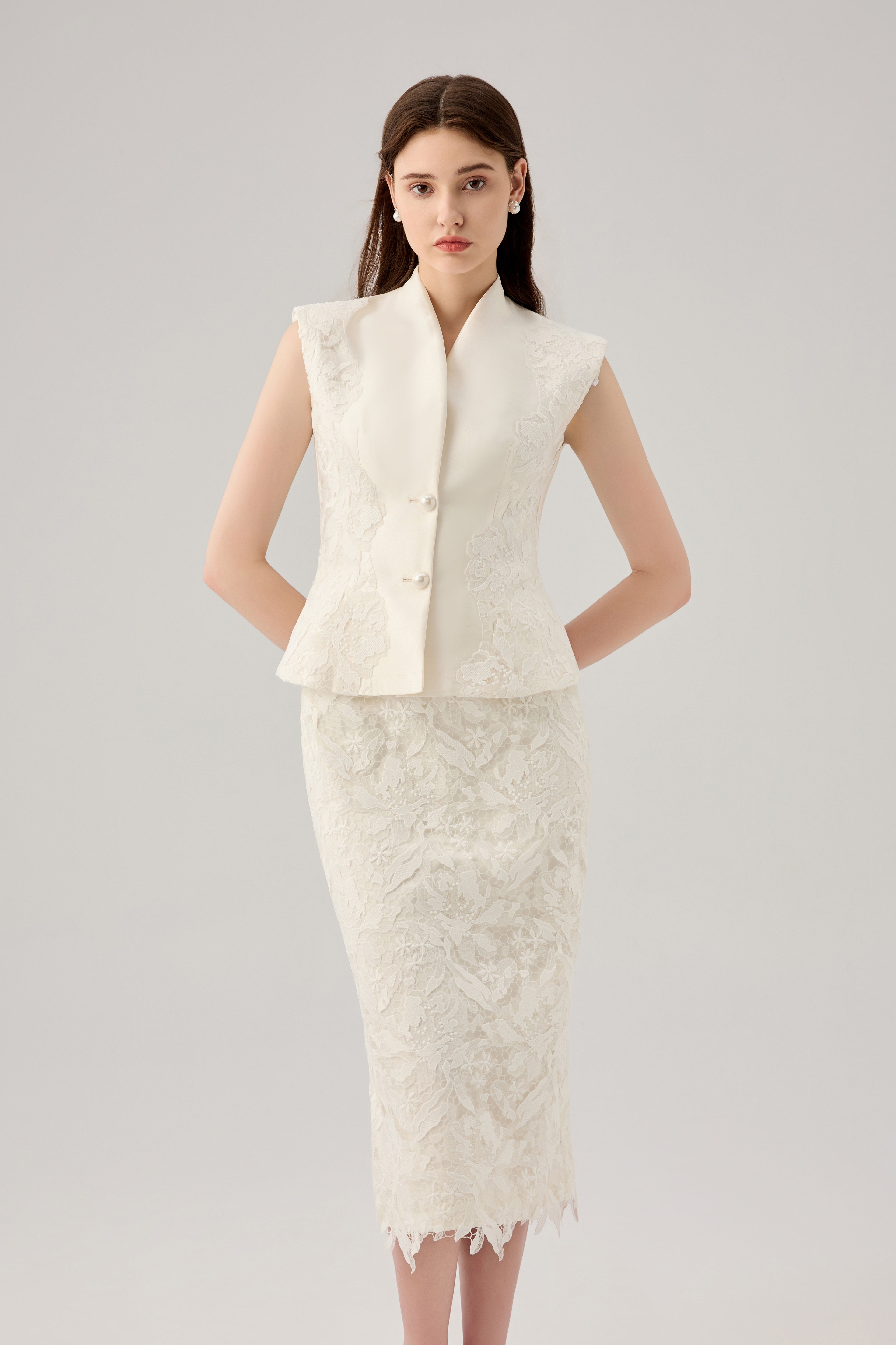 LACE PENCIL SKIRT SZMAN LACE PENCIL SKIRT SZMAN