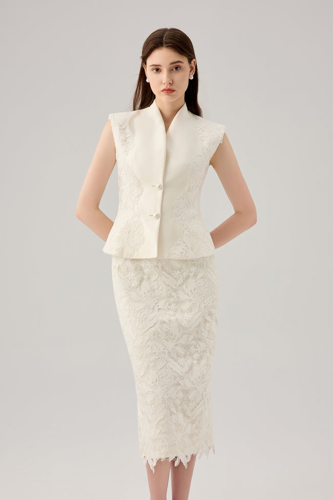 Lace pencil skirt Hover Image