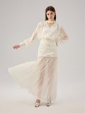 LACE CHIFFON SKIRT