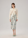 FLORAL SEQUINS SKIRT