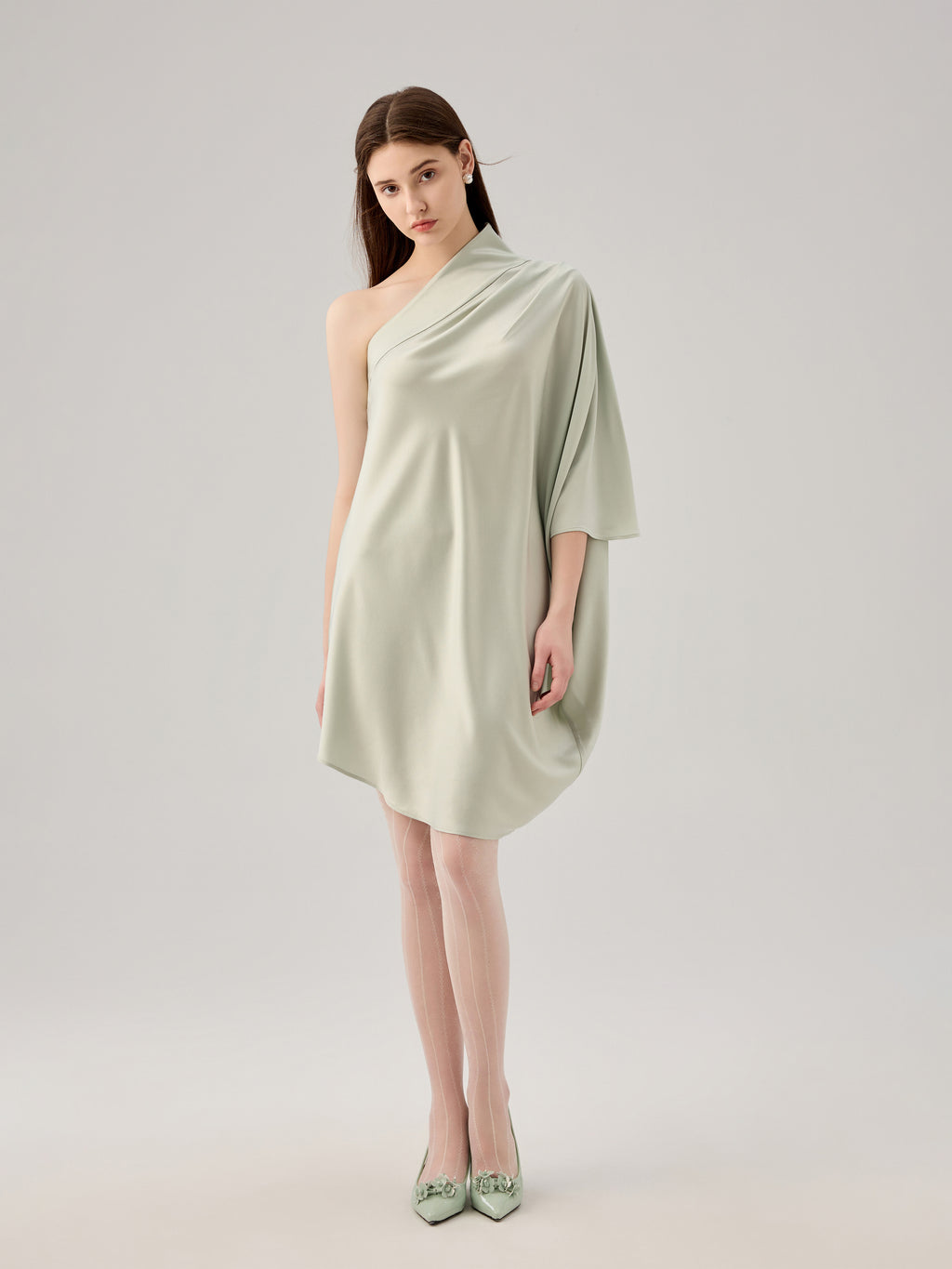 ONE SHOULDER ACID DRESS