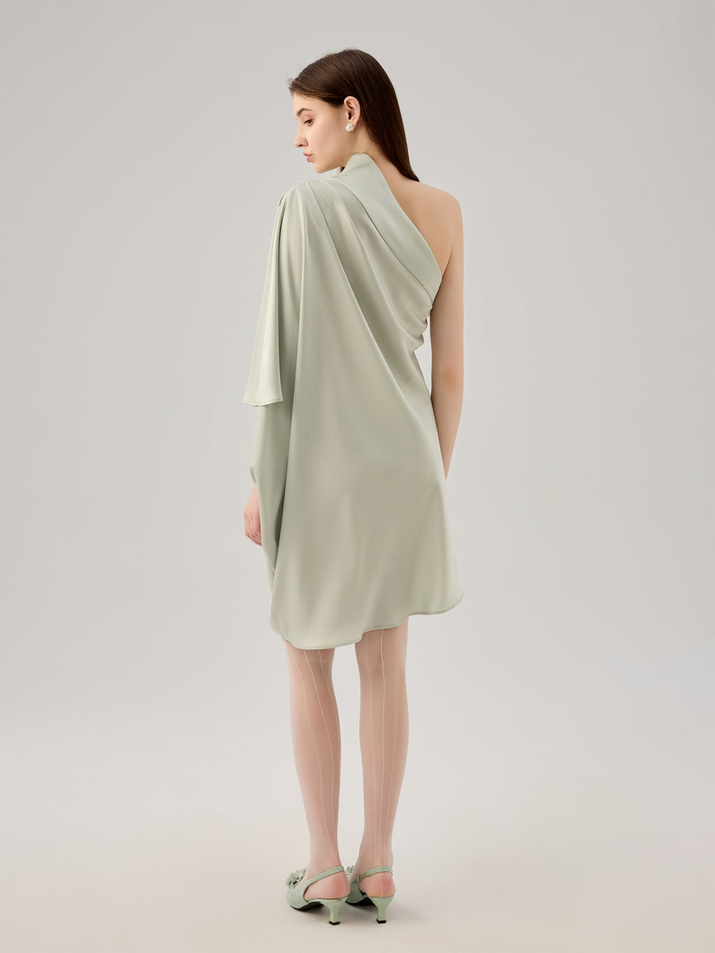 ONE SHOULDER ACID DRESS