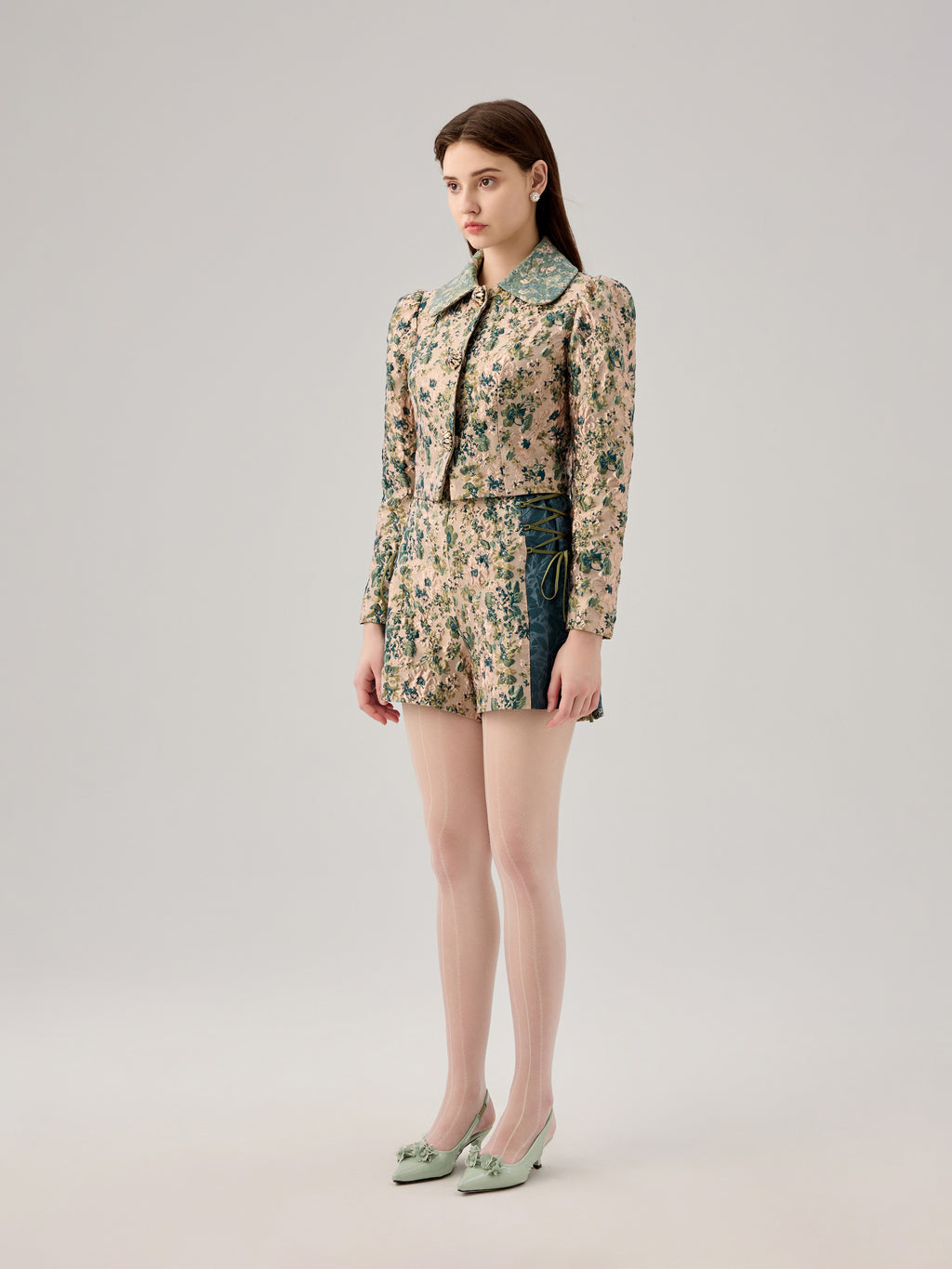 FLORAL CROPPED JACKET