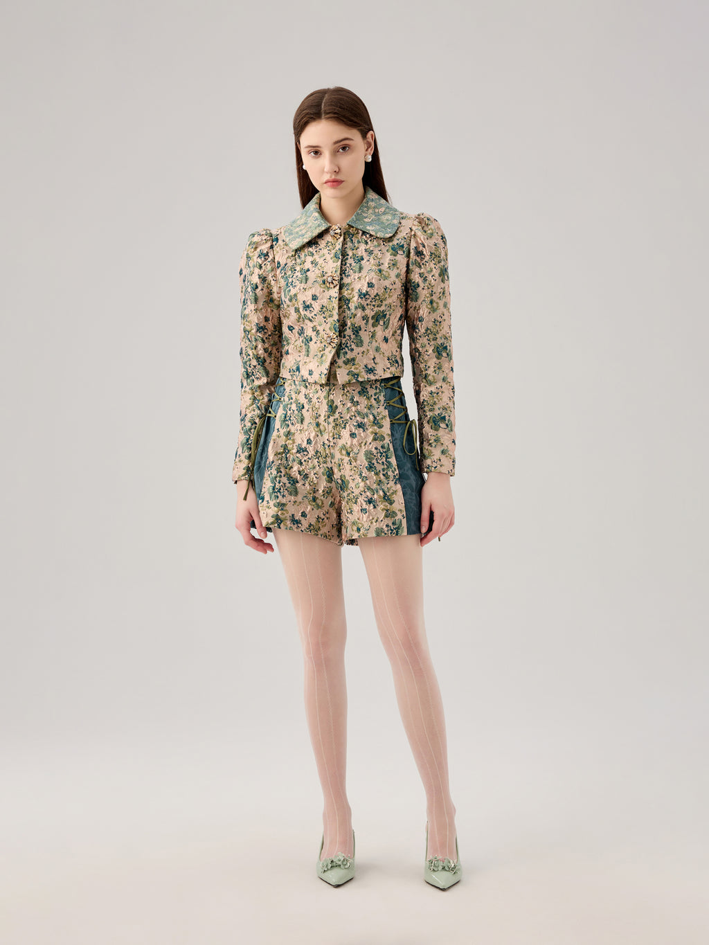 FLORAL CROPPED JACKET