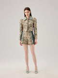FLORAL CROPPED JACKET
