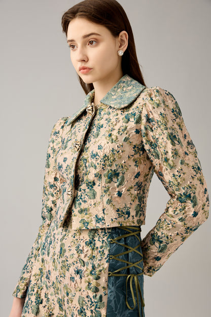 Floral cropped jacket