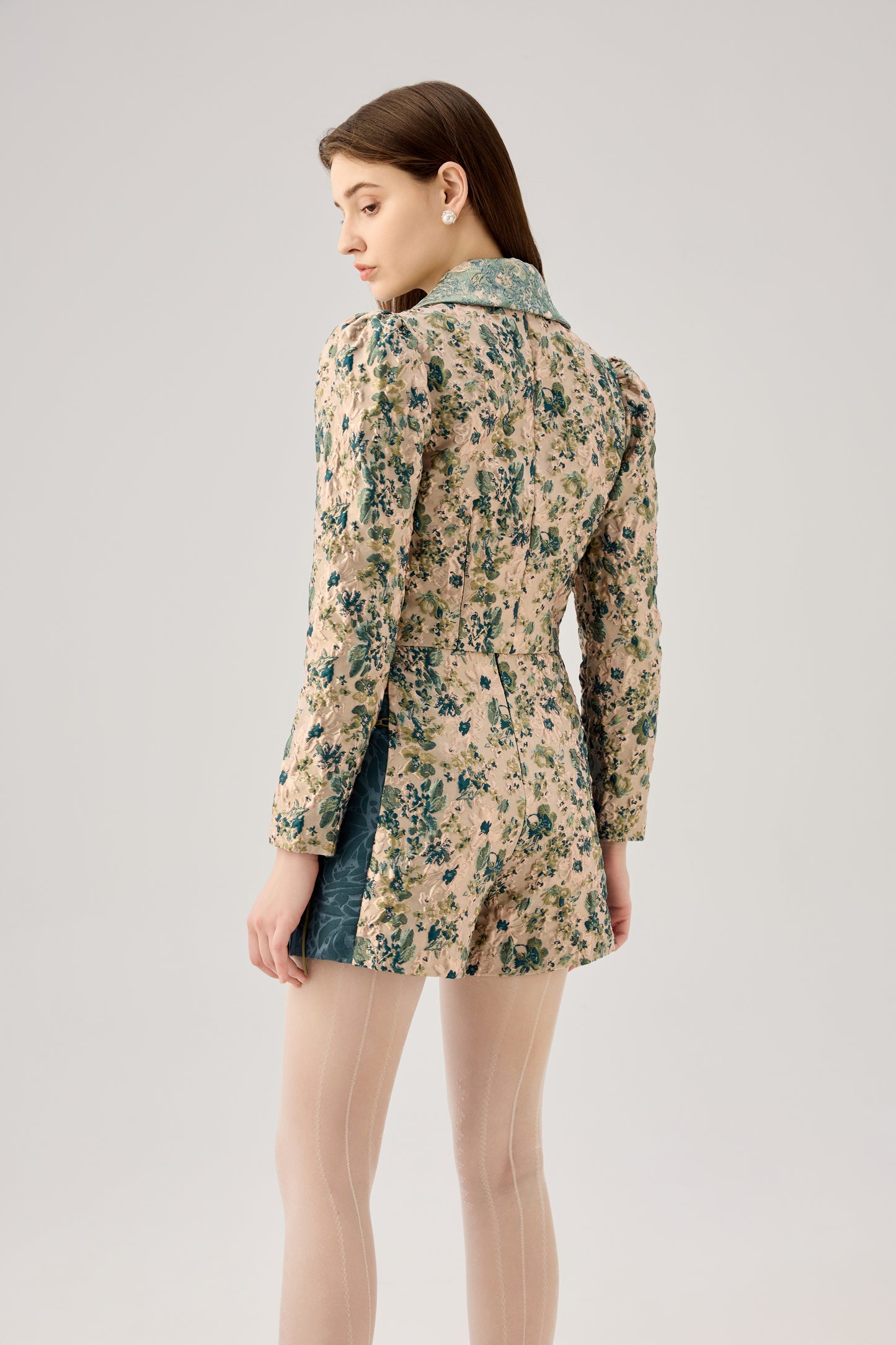 Floral cropped jacket