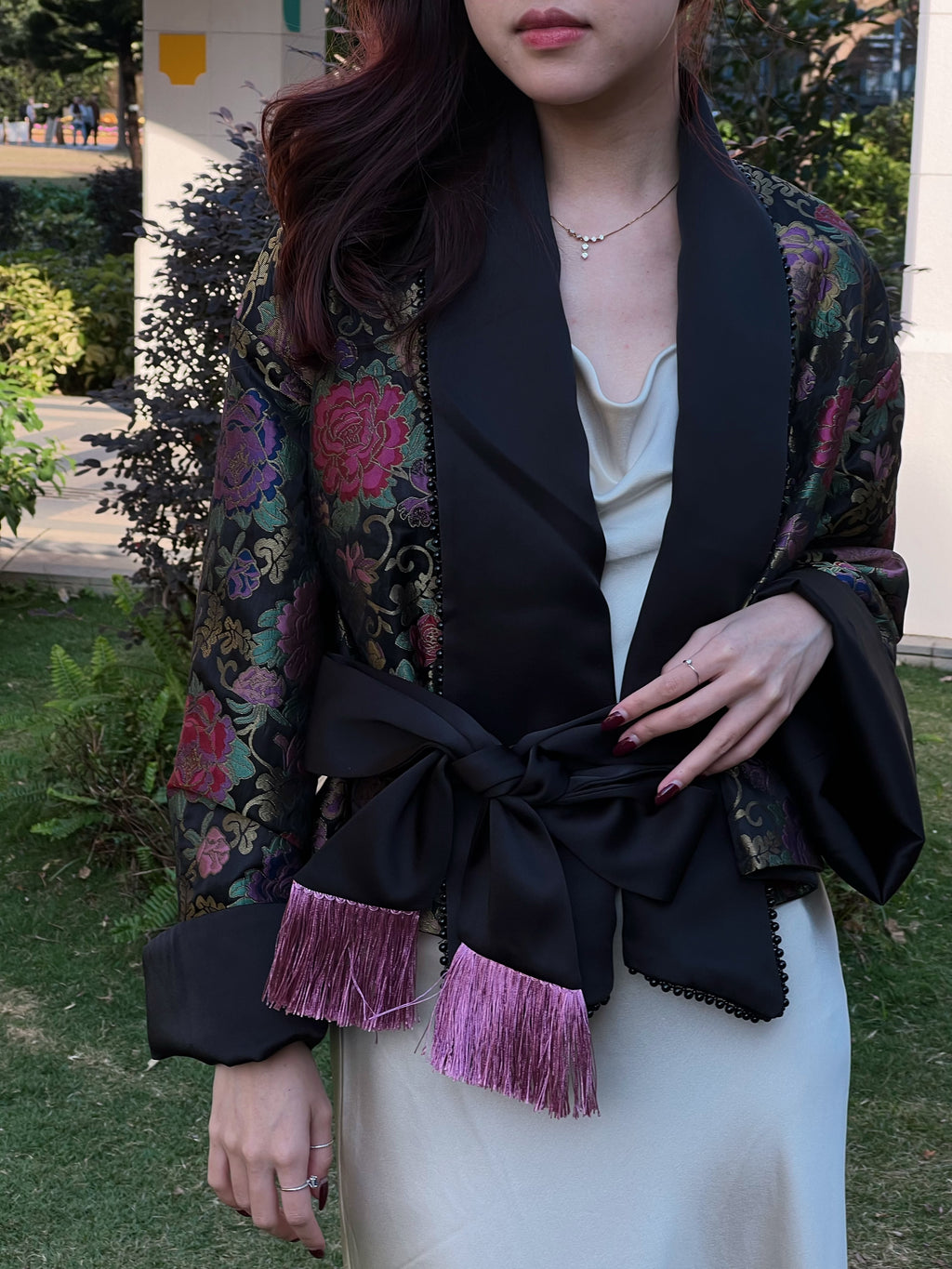 Reversble jacquard jacket