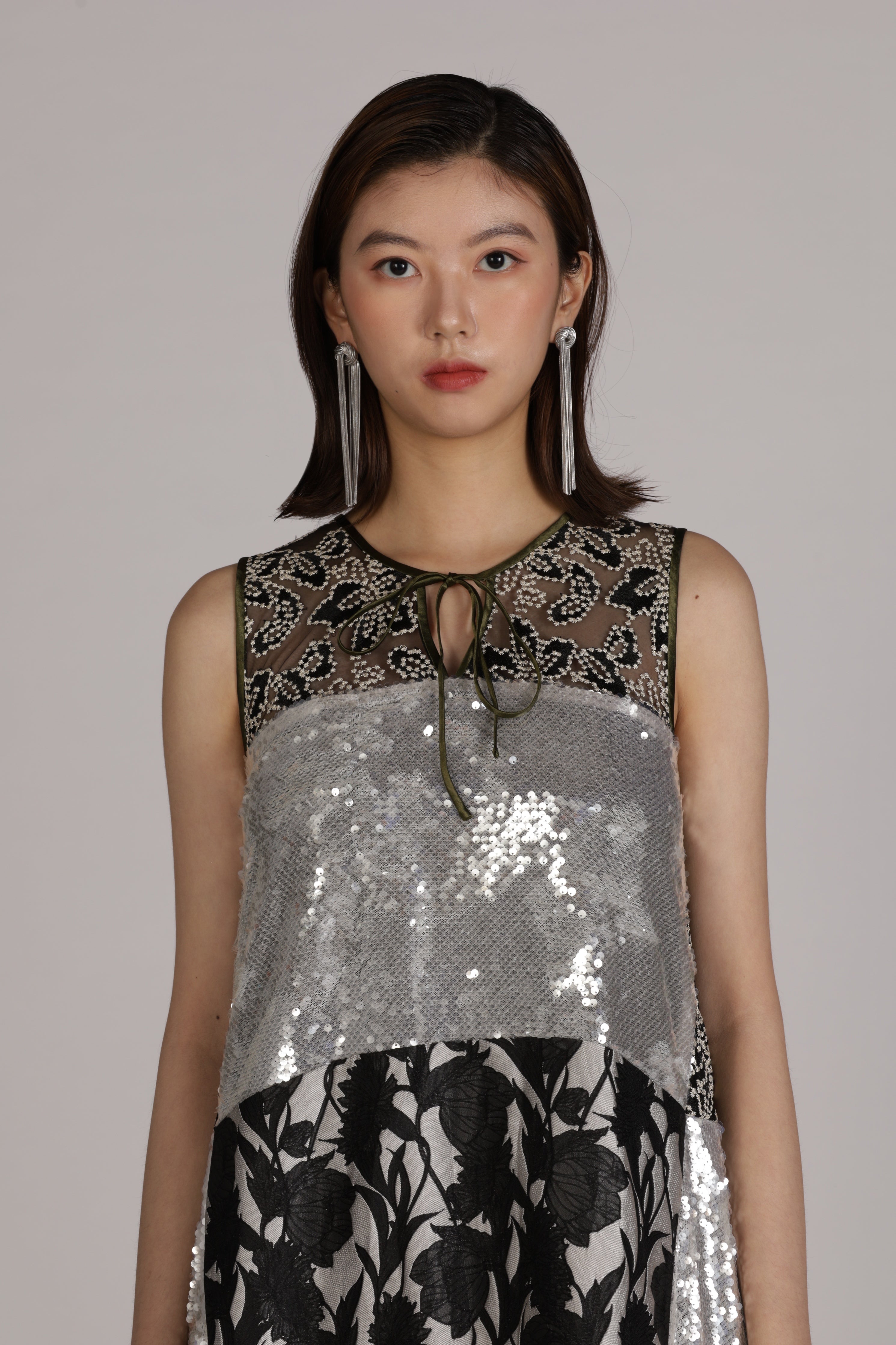 Patchwork Sequin Dress