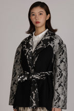 Double- Breasted Patchwork Blazer