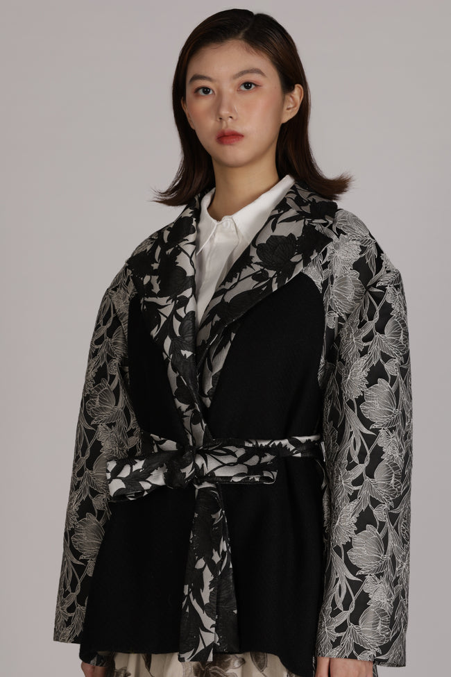 Double- Breasted Patchwork Blazer Main Image