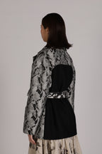 Double- Breasted Patchwork Blazer