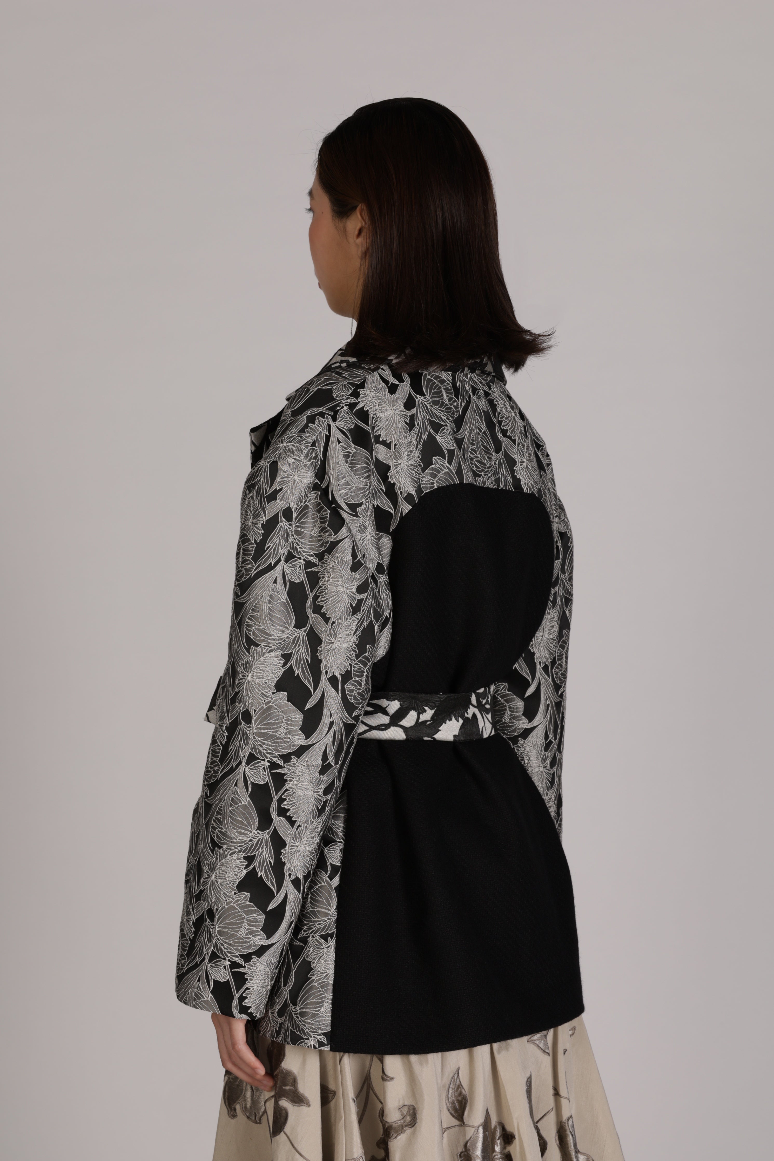 Double- Breasted Patchwork Blazer