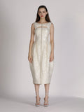 EMBROIDERED MIDI DRESS