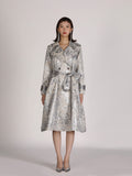SILVER FLORA TRENCH COAT