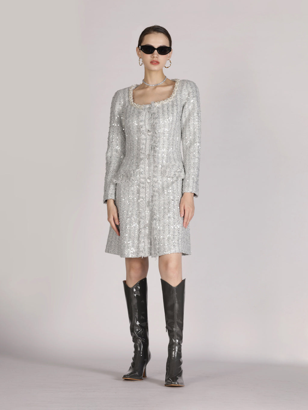 CAT EYES TWEED DRESS JACKET