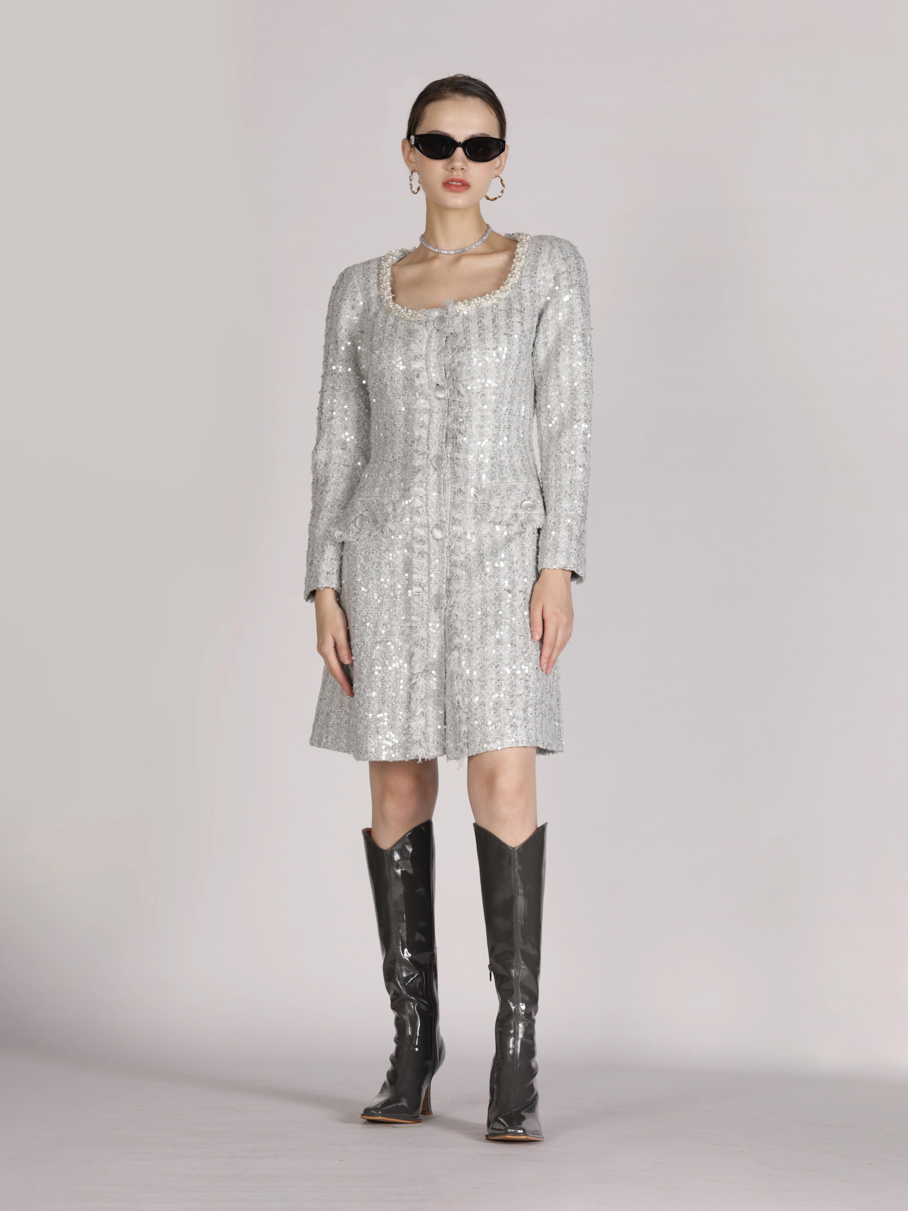 CAT EYES TWEED DRESS JACKET