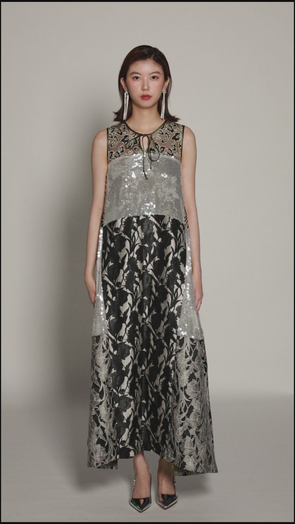 Patchwork Sequin Dress